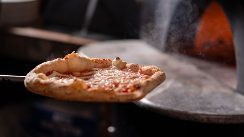 Dewey's BBQ Chicken pizza with smoky barbecue sauce